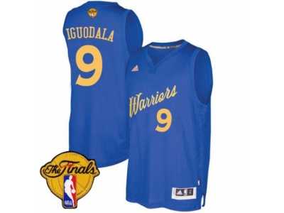 Men's Adidas Golden State Warriors #9 Andre Iguodala Swingman Royal Blue 2016-2017 Christmas Day 2017 The Finals Patch NBA Jersey