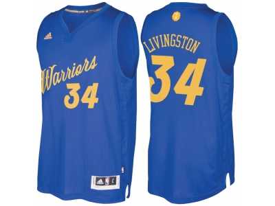 Men's Golden State Warriors #34 Shaun Livingston 2016 Christmas Day Royal NBA Swingman Jersey
