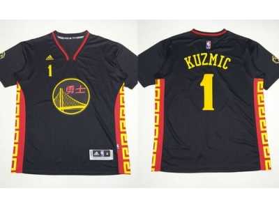 NBA Golden State Warrlors #1 Ognjen Kuzmic Black Slate Chinese New Year Stitched Jerseys