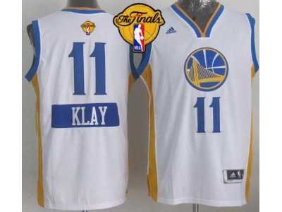 NBA Golden State Warrlors #11 Klay Thompson White 2014-15 Christmas Day The Finals Patch Stitched Jerseys