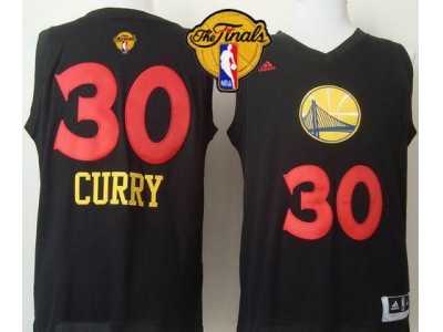 NBA Golden State Warrlors #30 Stephen Curry Black New Fashion The Finals Patch Stitched Jerseys