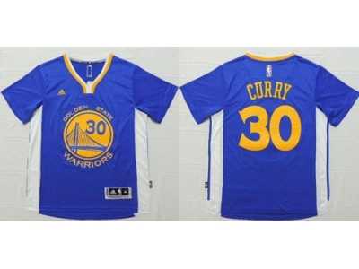 NBA Golden State Warrlors #30 Stephen Curry Blue Short Sleeve Stitched Jerseys