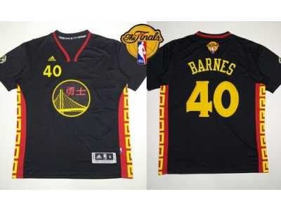 NBA Golden State Warrlors #40 Harrison Barnes Black Slate Chinese New Year The Finals Patch Stitched Jerseys