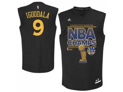 NBA Golden State Warrlors #9 Andre Iguodala Black 2015 NBA Finals Champions Stitched jerseys