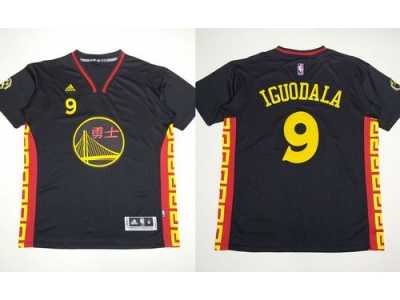 NBA Golden State Warrlors #9 Andre Iguodala Black Slate Chinese New Year Stitched Jerseys