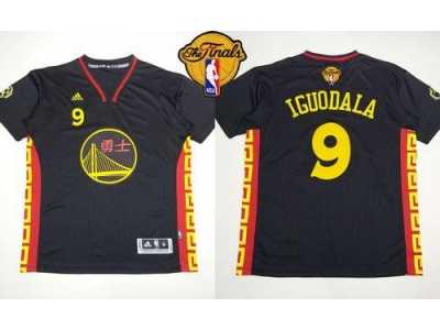 NBA Golden State Warrlors #9 Andre Iguodala Black Slate Chinese New Year The Finals Patch Stitched Jerseys