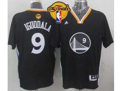 NBA Golden State Warrlors #9 Andre Iguodala New Black Alternate The Finals Patch Stitched Jerseys