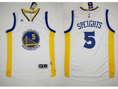 NBA Revolution 30 Golden State Warrlors #5 Marreese Speights White Stitched Jerseys