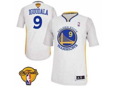 NBA Revolution 30 Golden State Warrlors #9 Andre Iguodala White Alternate The Finals Patch Stitched Jerseys