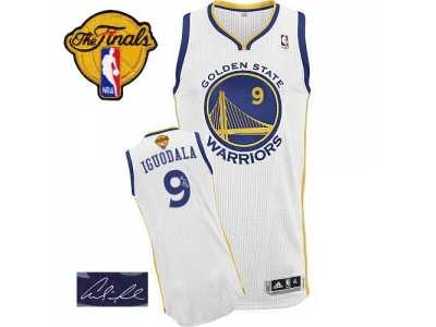 NBA Revolution 30 Golden State Warrlors #9 Andre Iguodala White Autographed The Finals Patch Stitched Jerseys