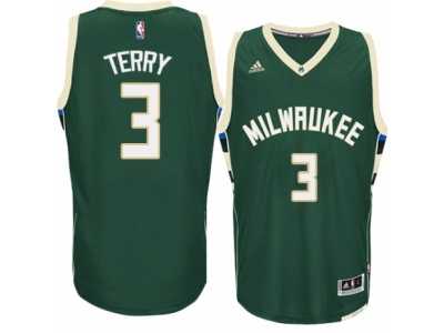Men's Adidas Milwaukee Bucks #3 Jason Terry Swingman Green Road NBA Jersey