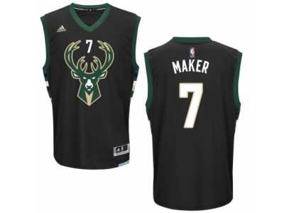 Men's Adidas Milwaukee Bucks #7 Thon Maker Authentic Black Alternate NBA Jersey