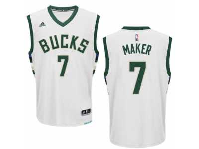 Men's Adidas Milwaukee Bucks #7 Thon Maker Swingman White Home NBA Jersey