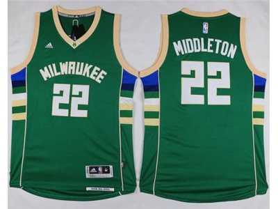 NBA Men Milwaukee Bucks #22 Khris Middleton Green Alternate Stitched Jersey