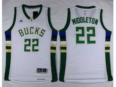 NBA Men Milwaukee Bucks #22 Khris Middleton White Alternate Stitched Jersey