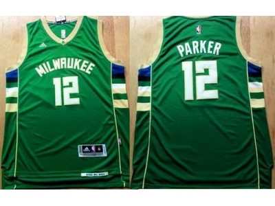 NBA Men Revolution 30 Milwaukee Bucks #12 Jabari Parker Green Stitched Jersey