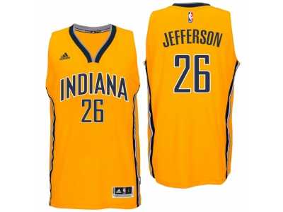 Men Indiana Pacers #26 Al Jefferson Alternate Gold New Swingman Jersey