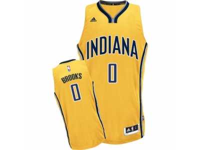 Men's Adidas Indiana Pacers #0 Aaron Brooks Swingman Gold Alternate NBA Jersey
