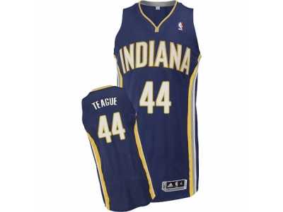 Men's Adidas Indiana Pacers #44 Jeff Teague Authentic Navy Blue Road NBA Jersey