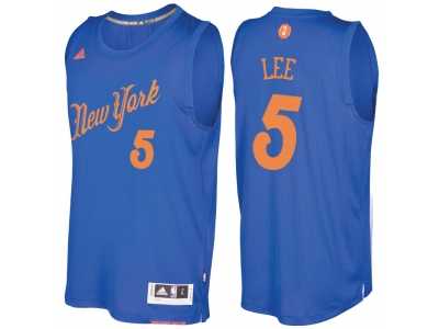 Men's New York Knicks #5 Courtney Lee Royal 2016 Christmas Day NBA Swingman Jersey