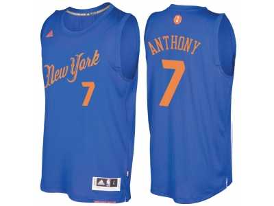 Men's New York Knicks #7 Carmelo Anthony Royal 2016 Christmas Day NBA Swingman Jersey