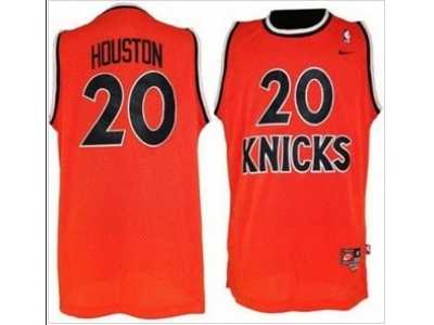 NBA New York Knicks #20 Allan Houston Orange(Swingman Throwback)