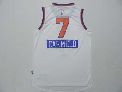 NBA New York Knicks #7 Carmelo white jerseys(2014 Christmas edition)