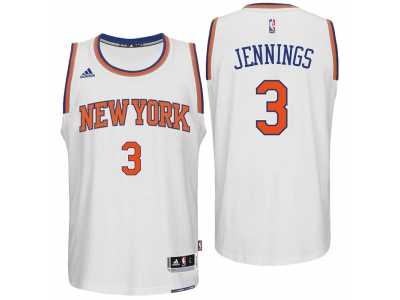 New York Knicks #3 Brandon Jennings 2016 Home White New Swingman Jersey