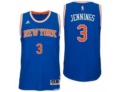New York Knicks #3 Brandon Jennings 2016 Road Blue New Swingman Jersey