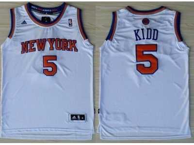 nba New York Knicks #5 Jason Kidd White jerseys[Revolution 30 Swingman]