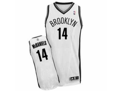 Men's Adidas Brooklyn Nets #14 KJ McDaniels Authentic White Home NBA Jersey