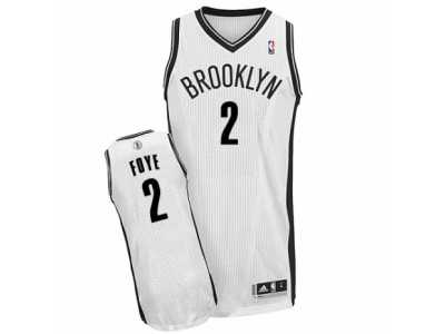 Men's Adidas Brooklyn Nets #2 Randy Foye Authentic White Home NBA Jersey