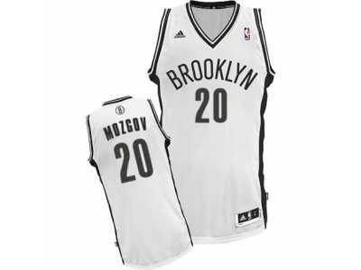 Men's Adidas Brooklyn Nets #20 Timofey Mozgov Swingman White Home NBA Jersey