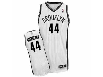 Men's Adidas Brooklyn Nets #44 Andrew Nicholson Authentic White Home NBA Jersey