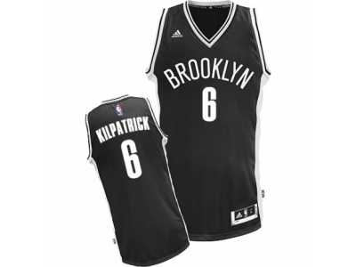 Men's Adidas Brooklyn Nets #6 Sean Kilpatrick Swingman Black Road NBA Jersey