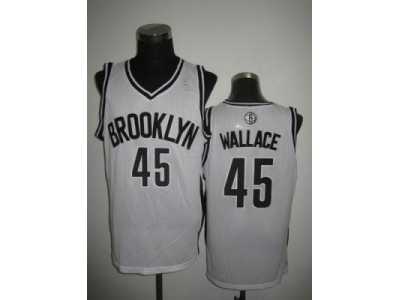 nba New Jersey Nets #45 Gerald Wallace white Jerseys
