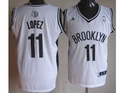 nba new jersey nets #11 brook lopez white[revolution 30 swingman]