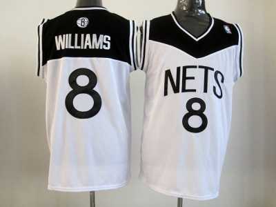 nba new jersey nets #8 williams white