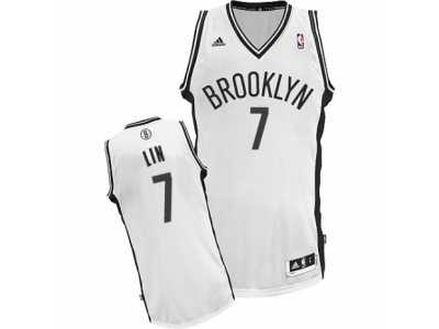 Women's Adidas Brooklyn Nets #7 Jeremy Lin Swingman White Home NBA Jersey