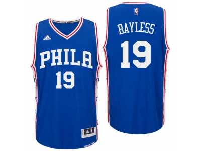 Men Philadelphia 76ers #19 Jerryd Bayless Road Blue New Swingman Jersey