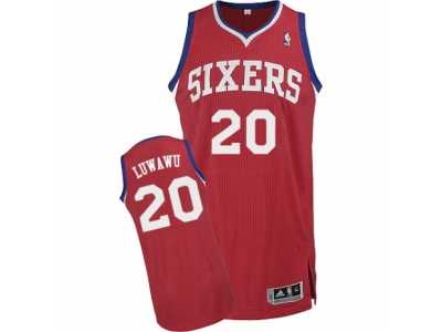 Men's Adidas Philadelphia 76ers #20 Timothe Luwawu Authentic Red Road NBA Jersey