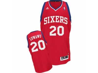 Men's Adidas Philadelphia 76ers #20 Timothe Luwawu Swingman Red Road NBA Jersey