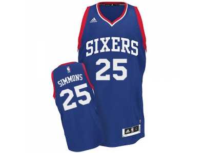 Men\'s Adidas Philadelphia 76ers #25 Ben Simmons Swingman Royal Blue Alternate NBA Jersey
