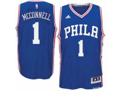 Men's Philadelphia 76ers #1 T. J. McConnell adidas Royal Swingman Road Jersey
