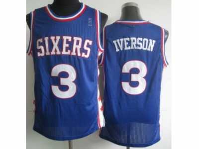 NBA Philadelphia 76ers #3 Allen Iverson Blue Revolution 30