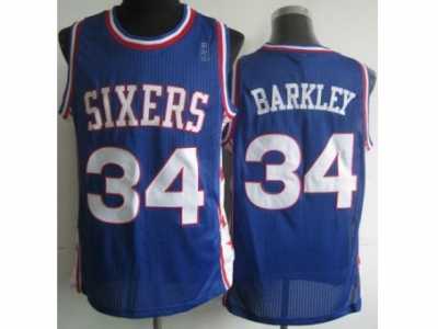 NBA Philadelphia 76ers #34 Charles Barkley Blue Hardwood Classics Revolution 30