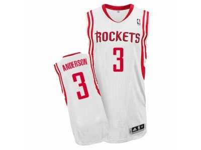 Men's Adidas Houston Rockets #3 Ryan Anderson Authentic White Home NBA Jersey