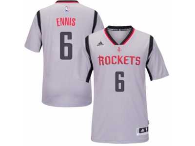 Men's Adidas Houston Rockets #6 Tyler Ennis Swingman Grey Alternate NBA Jersey