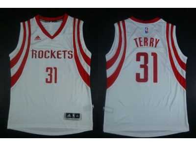 NBA Revolution 30 Houston Rockets #31 Jason Terry white Road Stitched Jerseys