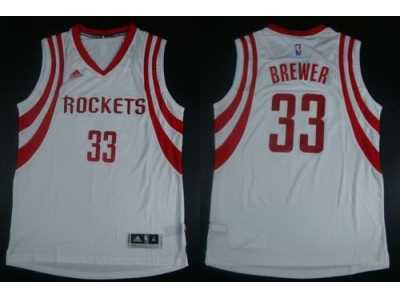 NBA Revolution 30 Houston Rockets #33 Corey Brewer white Road Stitched Jerseys